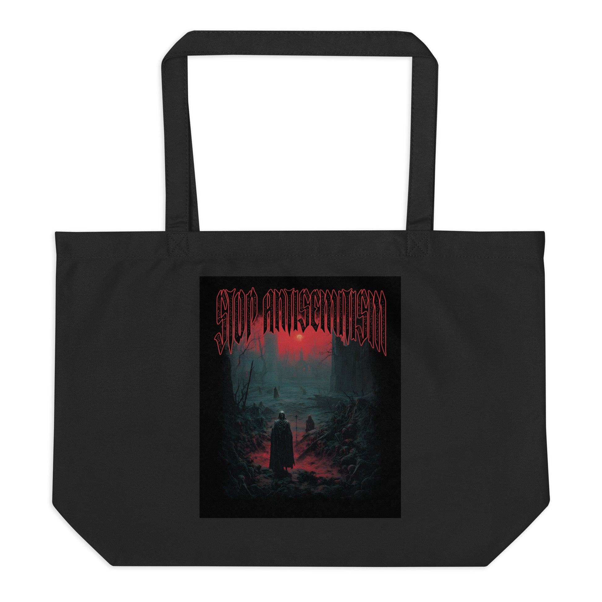Horror Movie | Antisemitism | Large Organic Tote Bag Jouparty