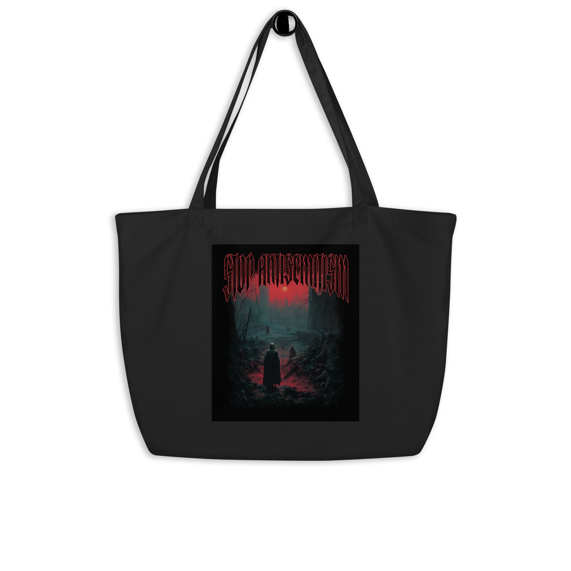 Horror Movie | Antisemitism | Large Organic Tote Bag Jouparty