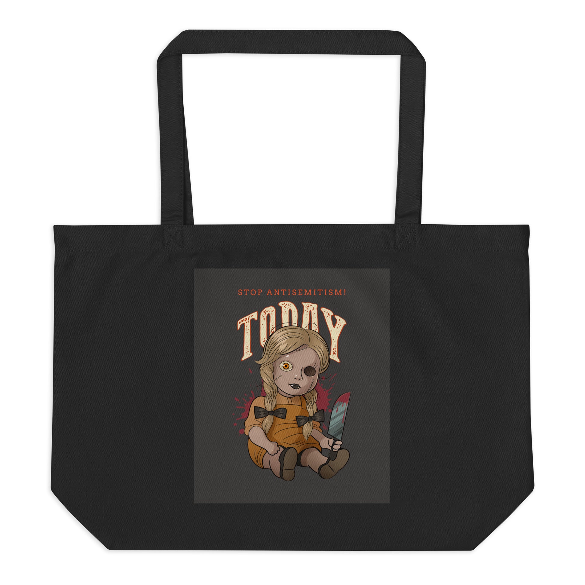 Horror Movie | Antisemitism | Large Organic Tote Bag