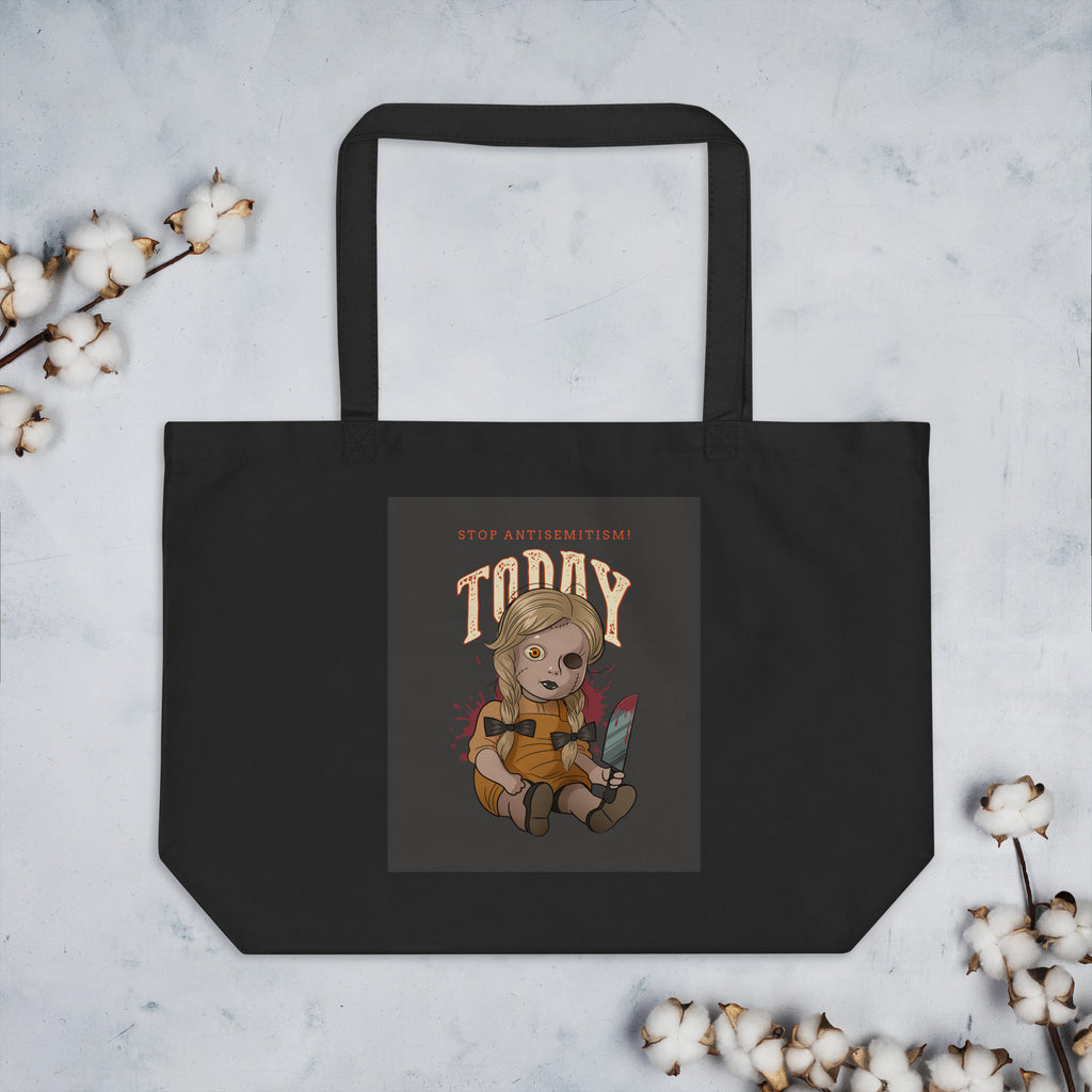Horror Movie | Antisemitism | Large Organic Tote Bag