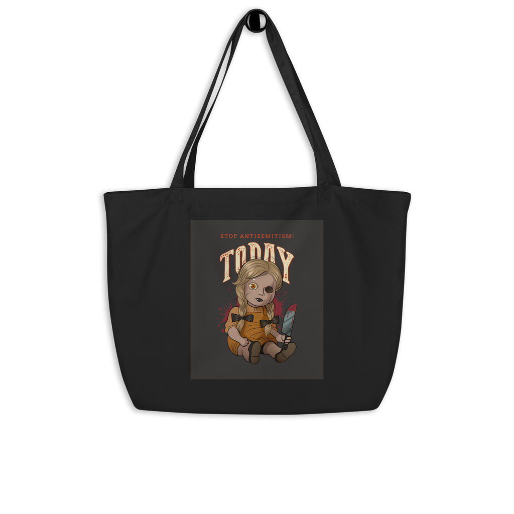 Horror Movie | Antisemitism | Large Organic Tote Bag
