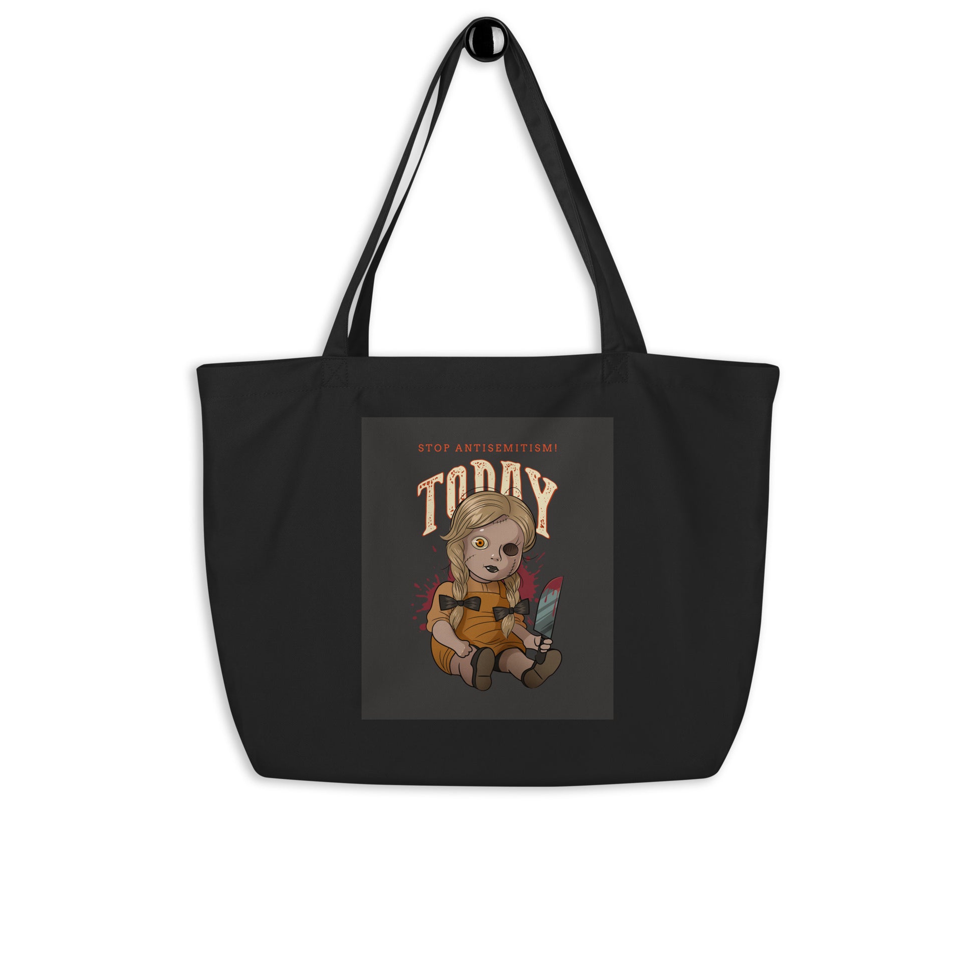 Horror Movie | Antisemitism | Large Organic Tote Bag