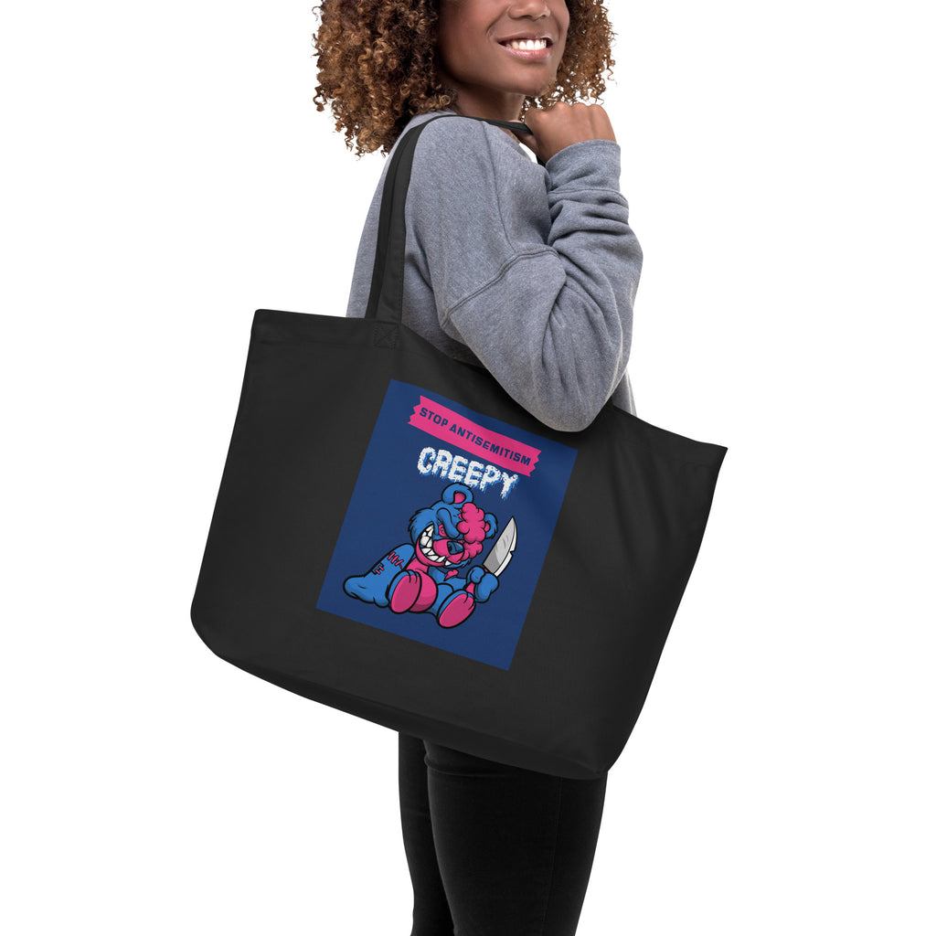 Horror Movie | Antisemitism | Large Organic Tote Bag Jouparty