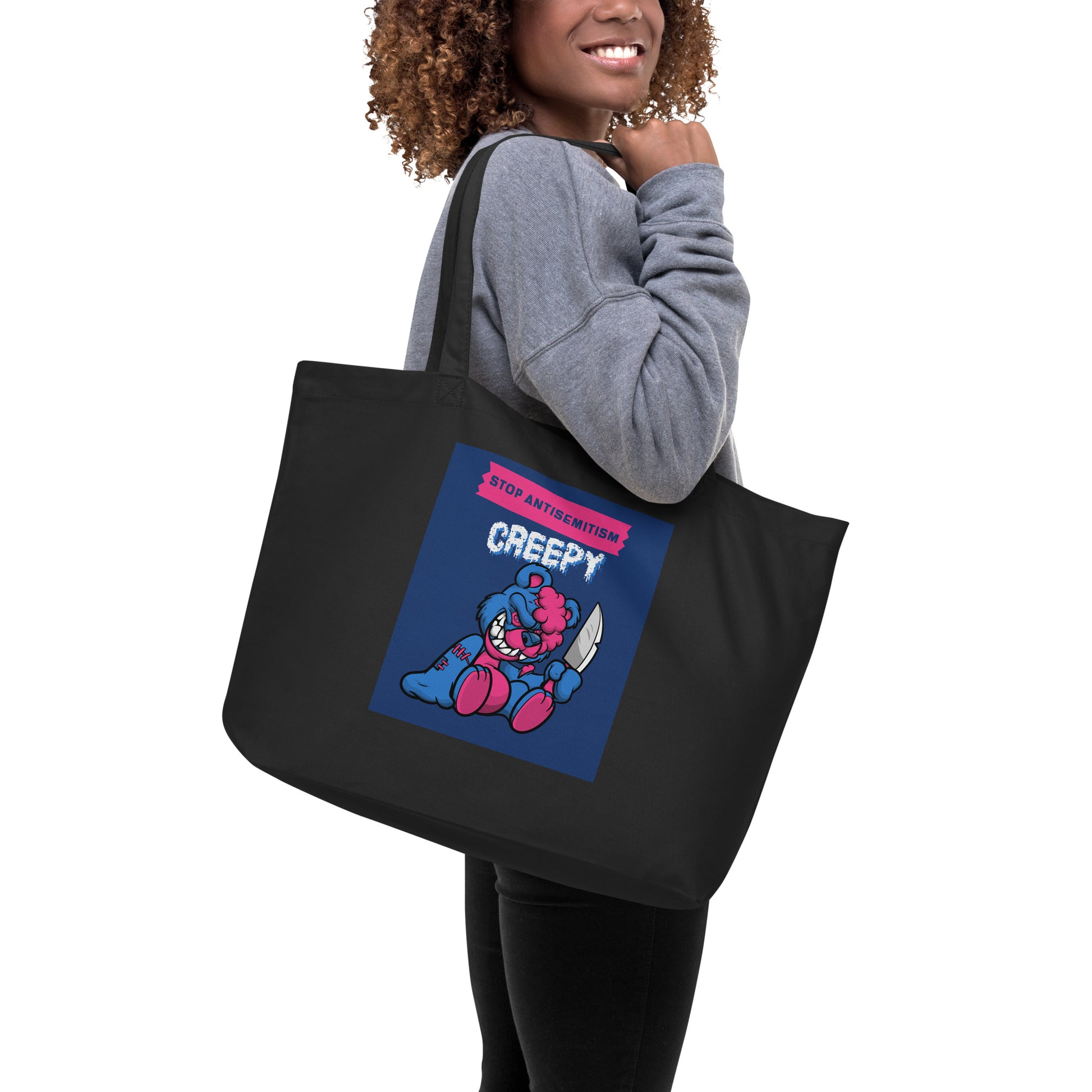 Horror Movie | Antisemitism | Large Organic Tote Bag Jouparty