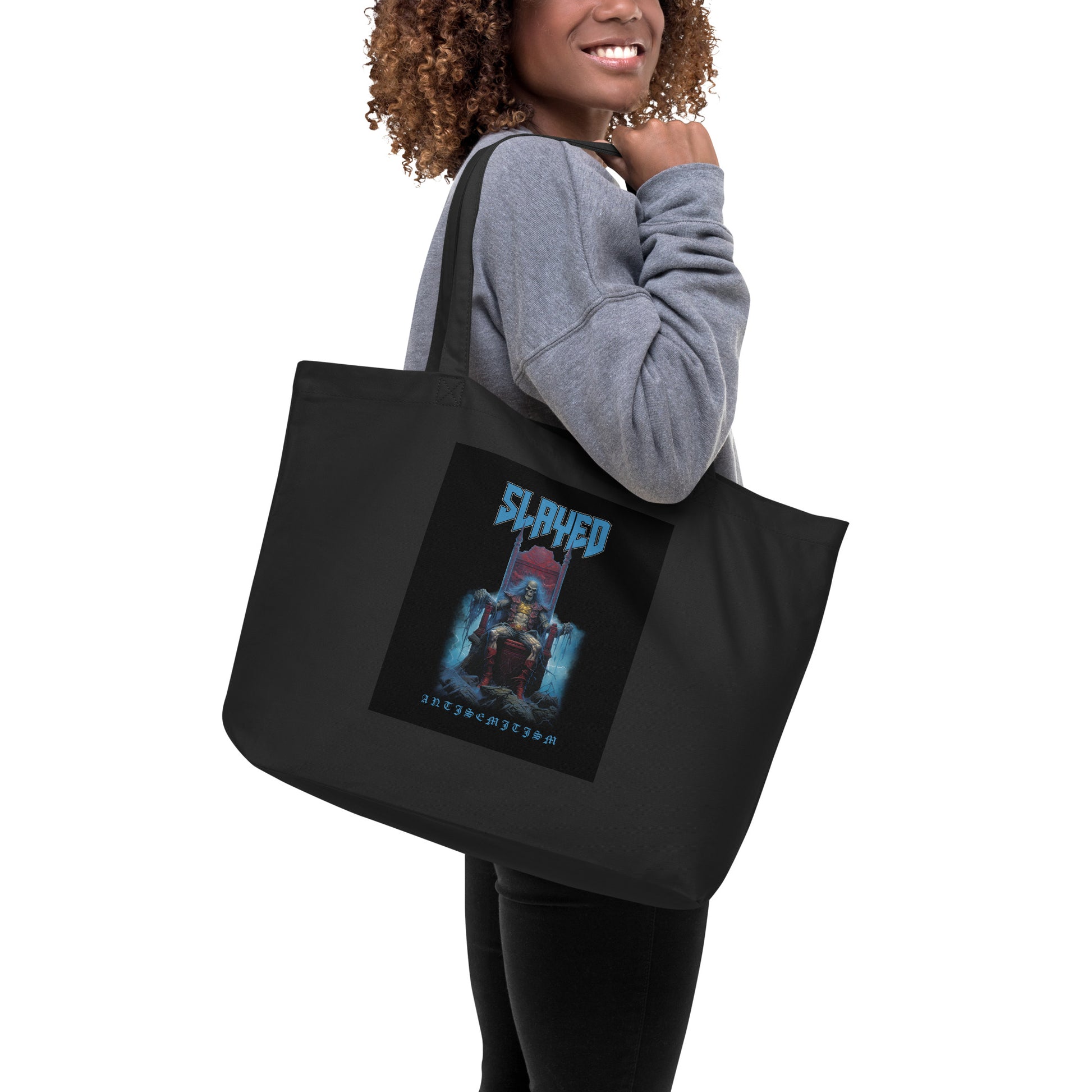 Horror Movie | Antisemitism | Large Organic Tote Bag Jouparty