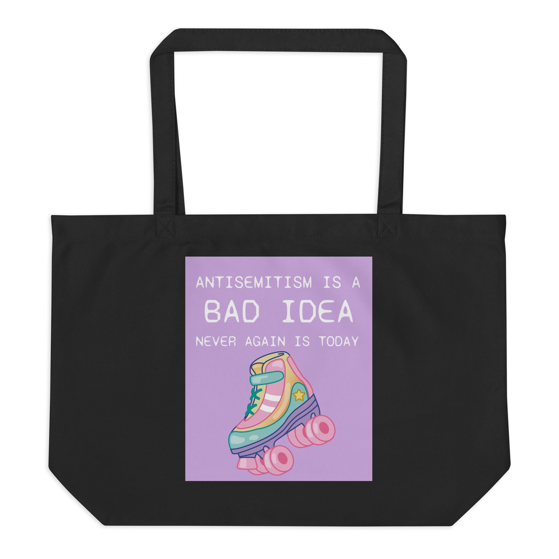 Bad Idea | Antisemitism | Large Organic Tote Bag Jouparty