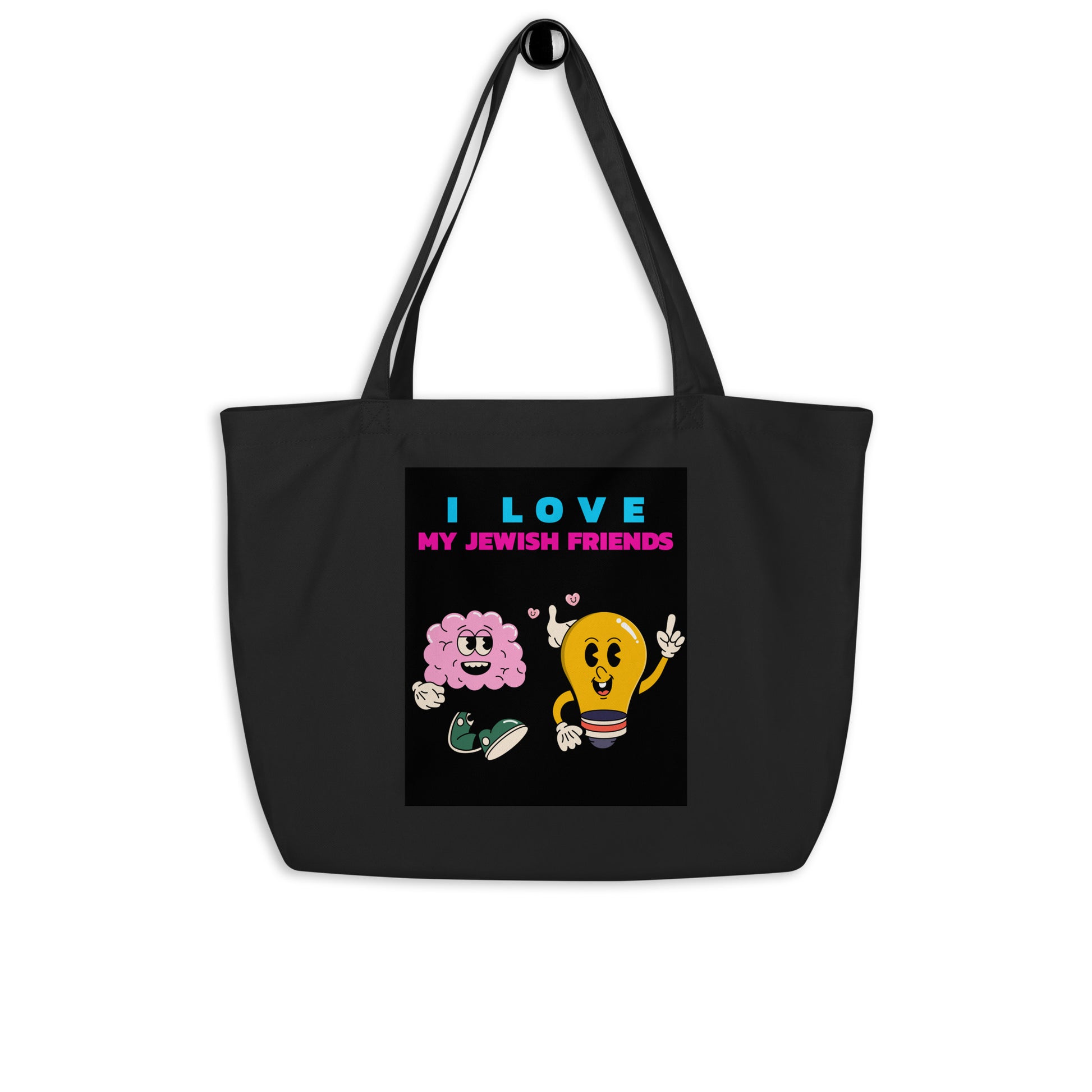 I Love My Jewish Friends | Large Organic Tote Bag Jouparty