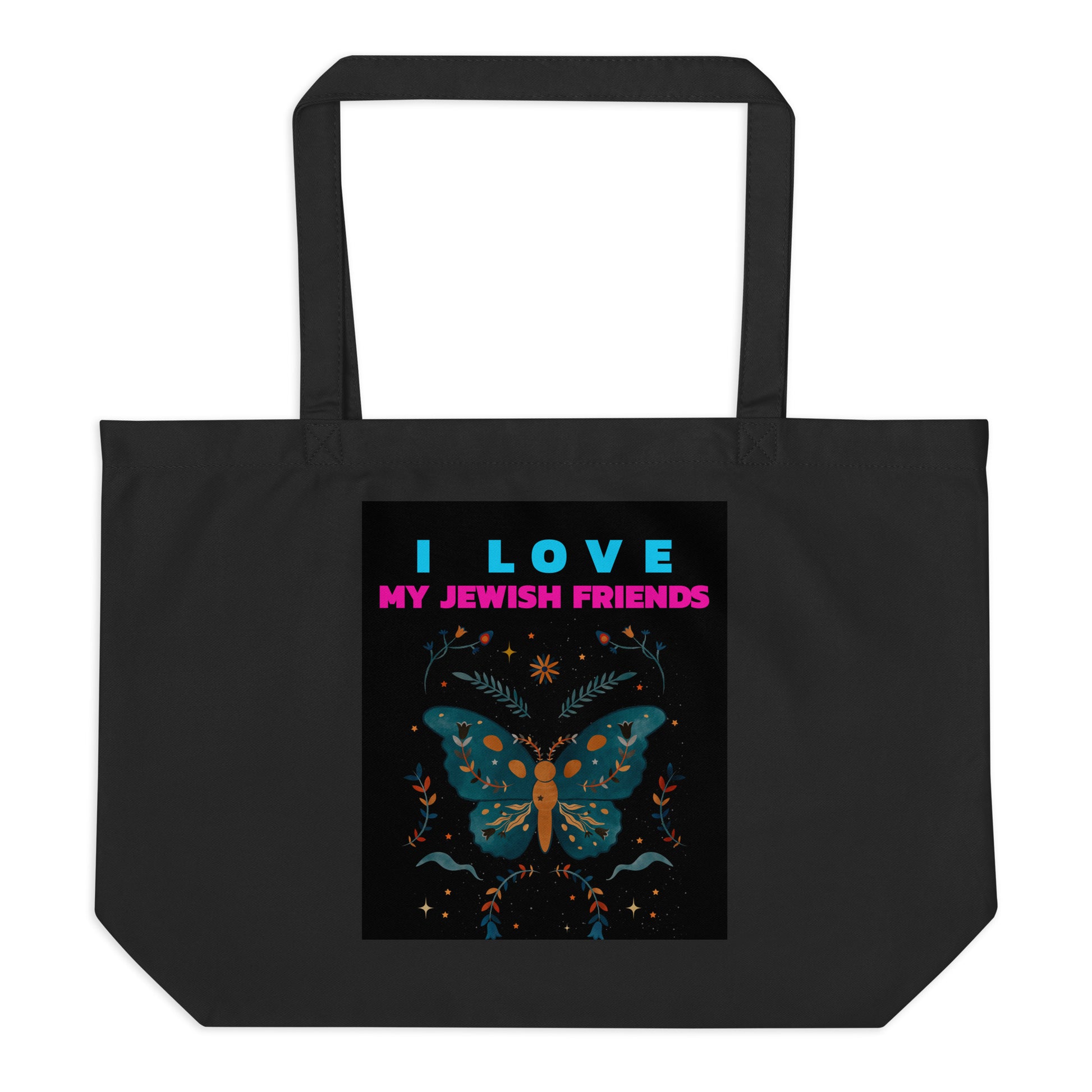 I Love My Jewish Friends | Large Organic Tote Bag Jouparty