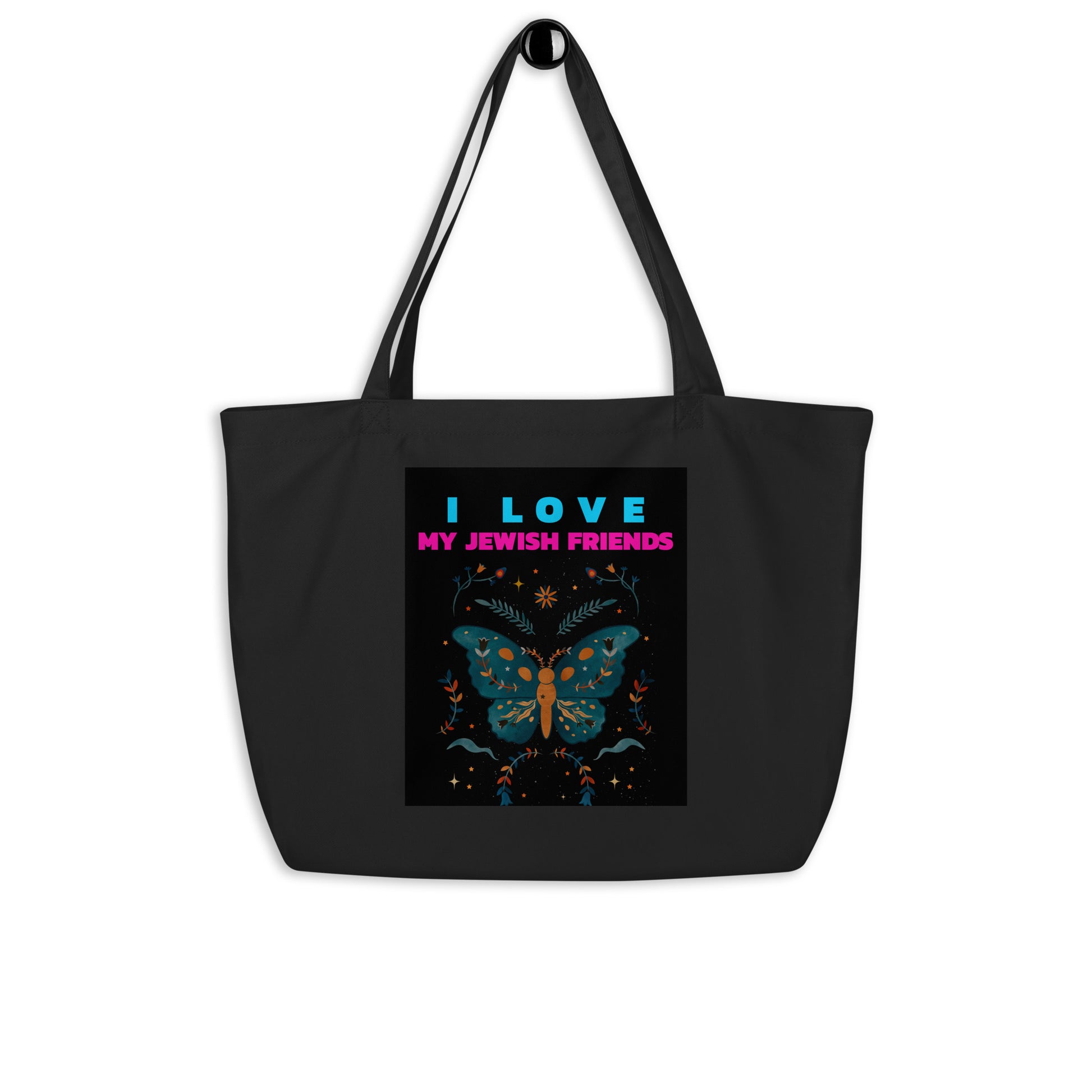 I Love My Jewish Friends | Large Organic Tote Bag Jouparty