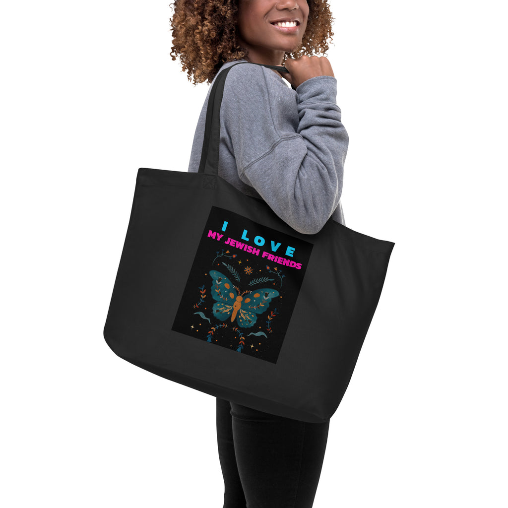 I Love My Jewish Friends | Large Organic Tote Bag Jouparty