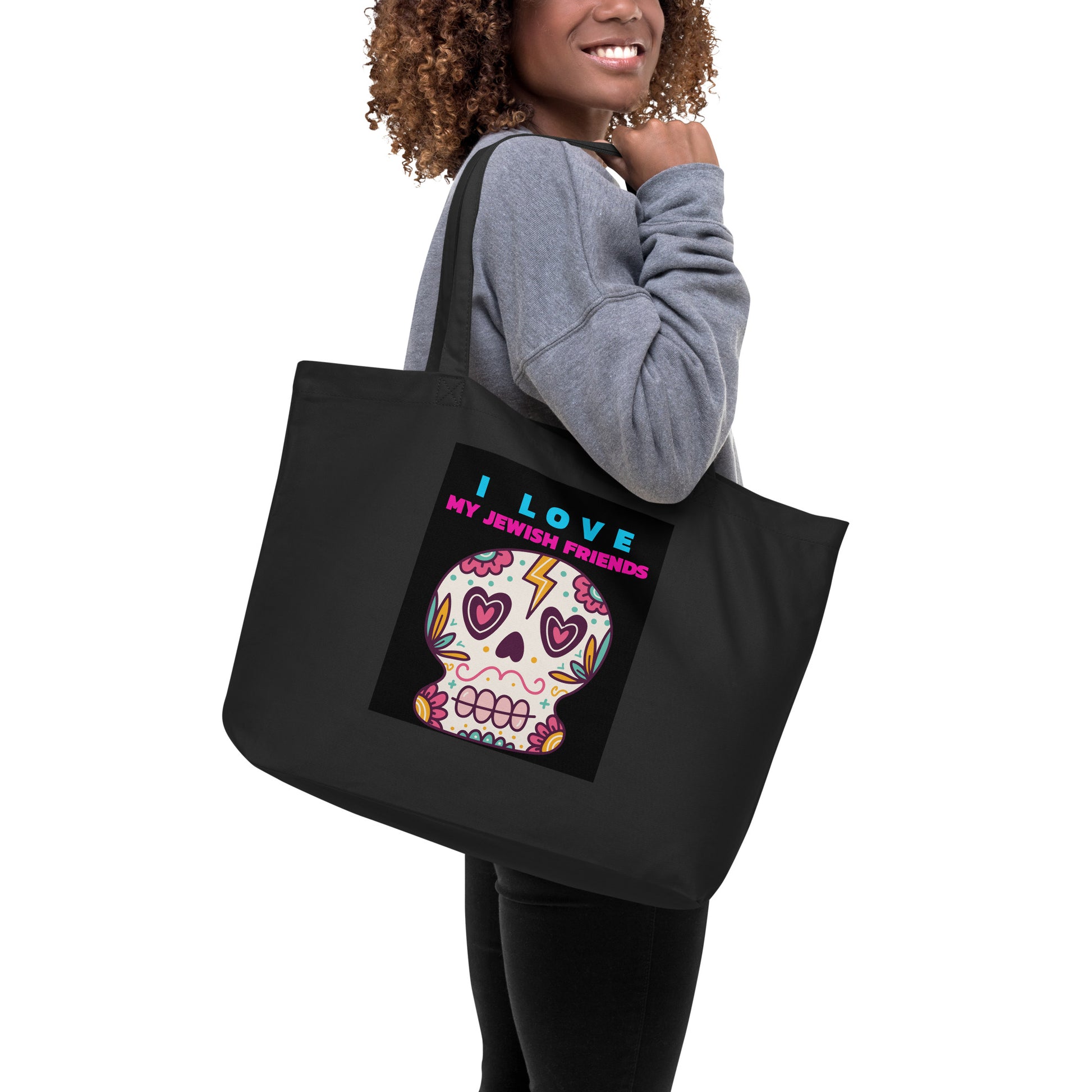 I Love My Jewish Friends | Large Organic Tote Bag Jouparty