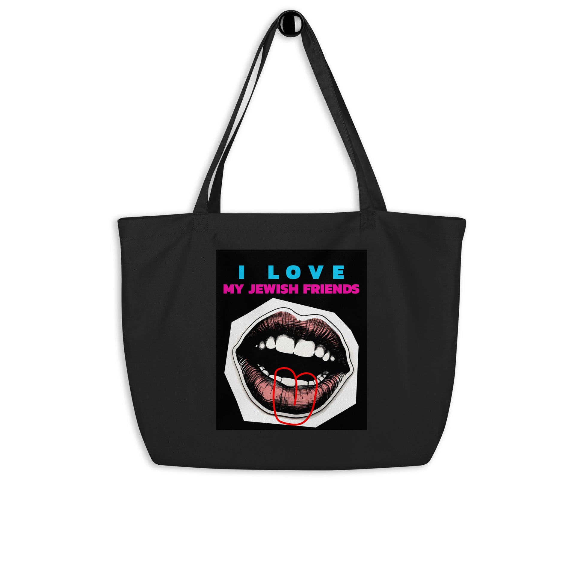 I Love My Jewish Friends | Large Organic Tote Bag Jouparty