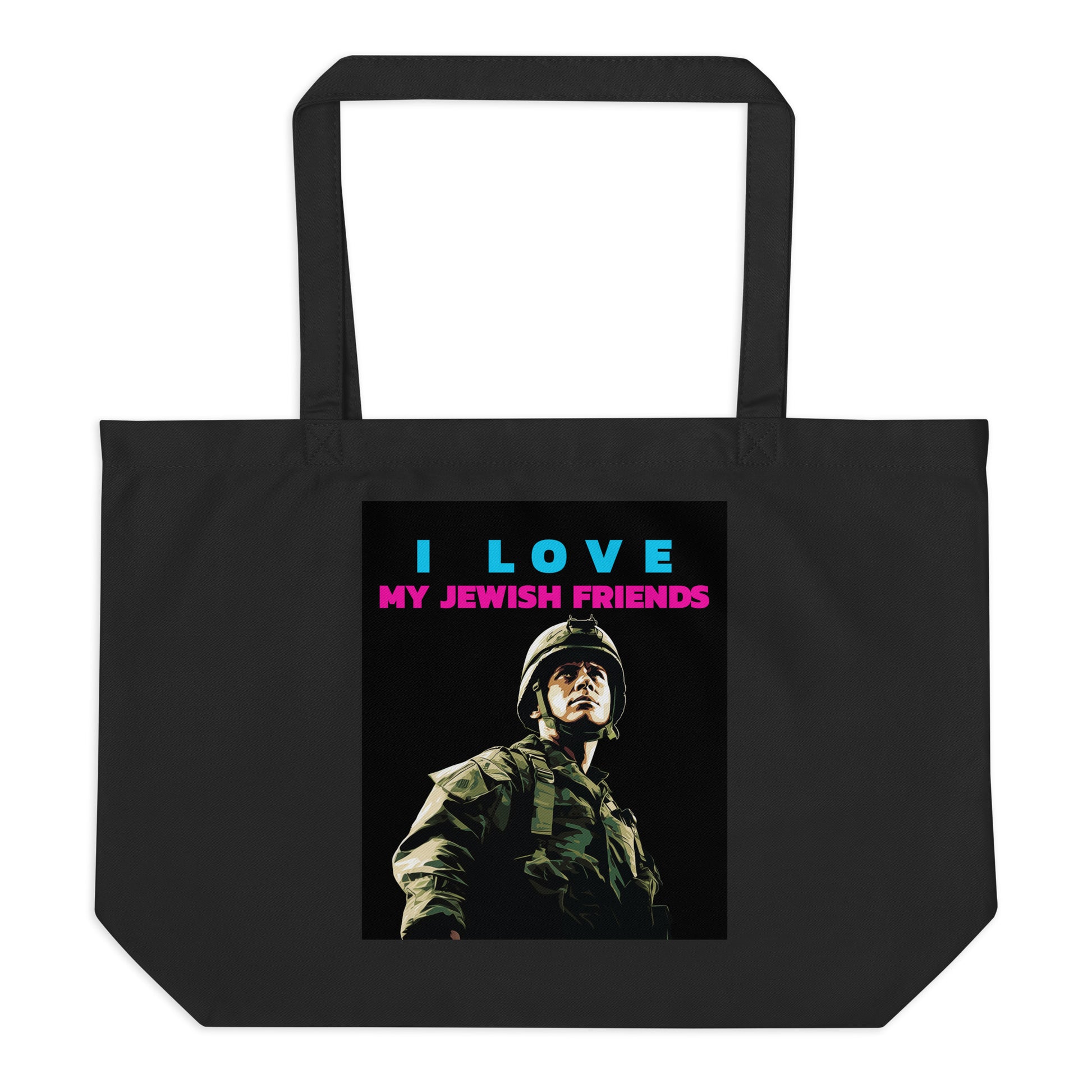 I Love My Jewish Friends | Large Organic Tote Bag Jouparty