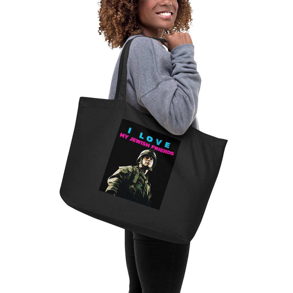 I Love My Jewish Friends | Large Organic Tote Bag Jouparty