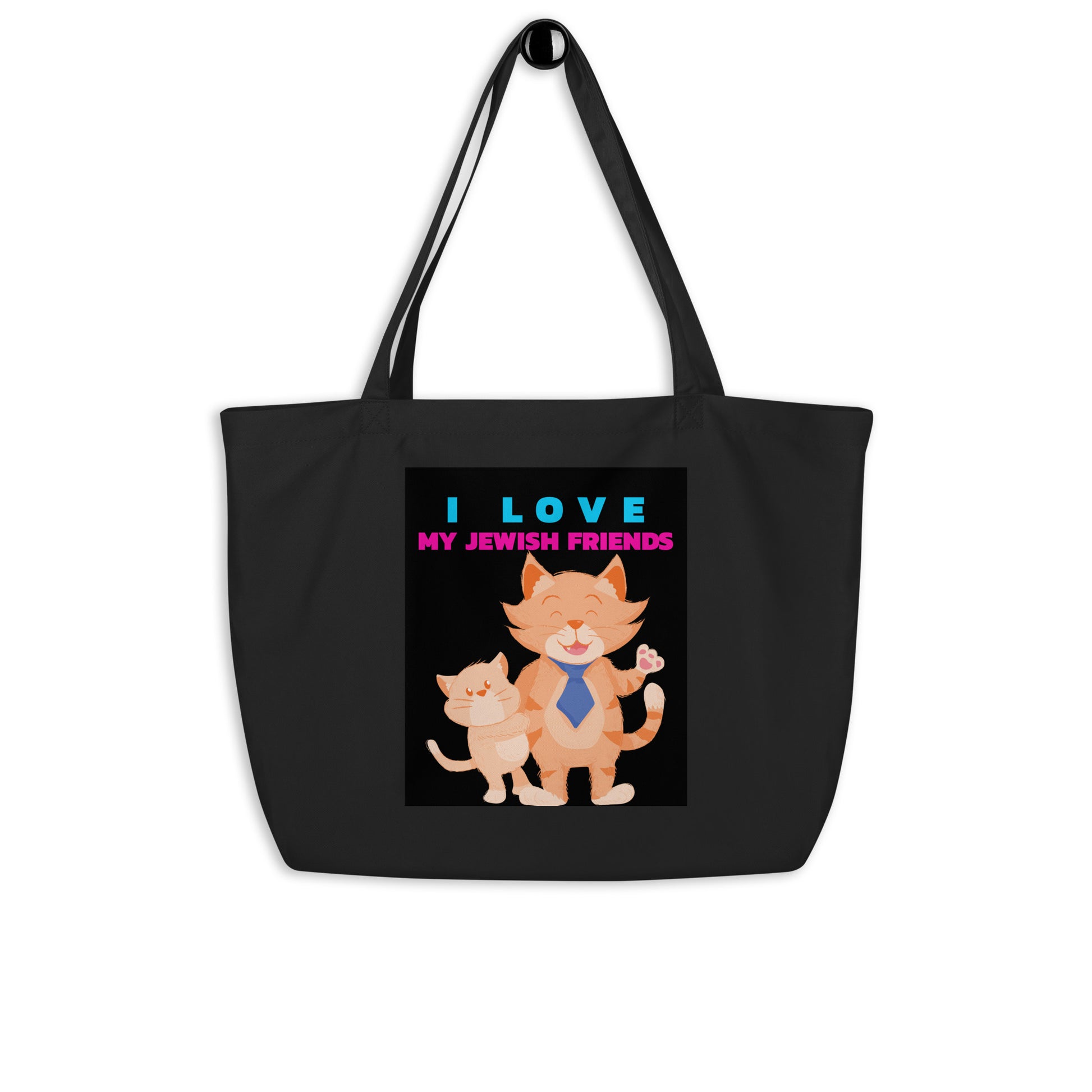 I Love My Jewish Friends | Large Organic Tote Bag Jouparty