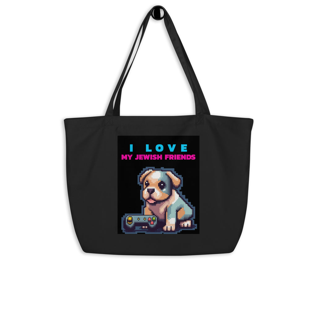 I Love My Jewish Friends | Large Organic Tote Bag Jouparty