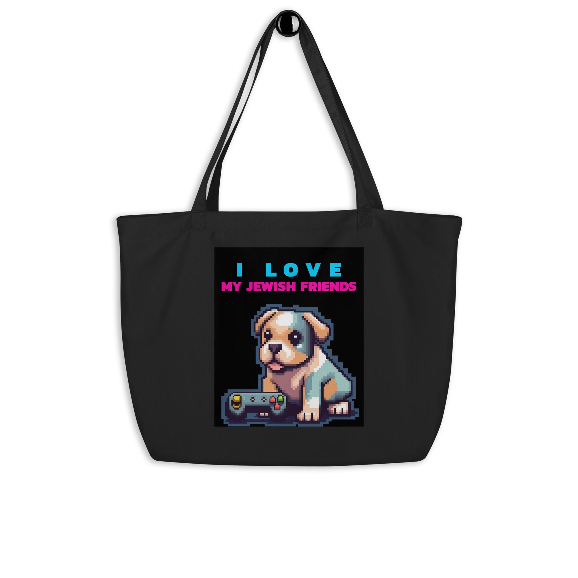 I Love My Jewish Friends | Large Organic Tote Bag Jouparty
