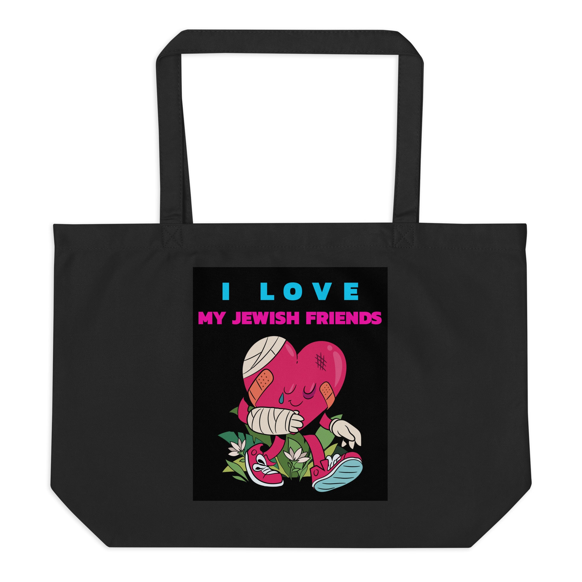 I Love My Jewish Friends | Large Organic Tote Bag Jouparty