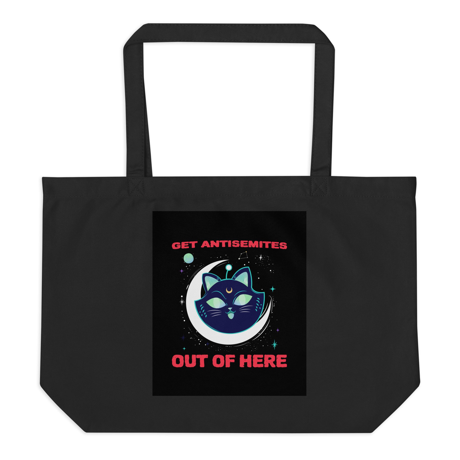 Get Alien Out | Antisemitism | Large Organic Tote Bag Jouparty