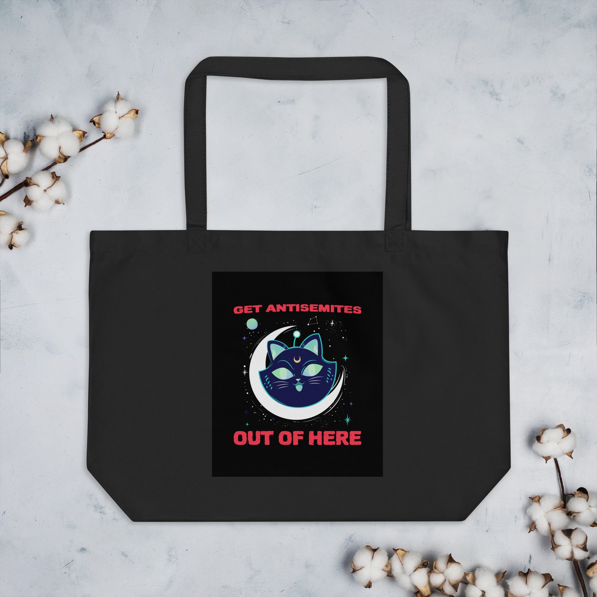 Get Alien Out | Antisemitism | Large Organic Tote Bag Jouparty
