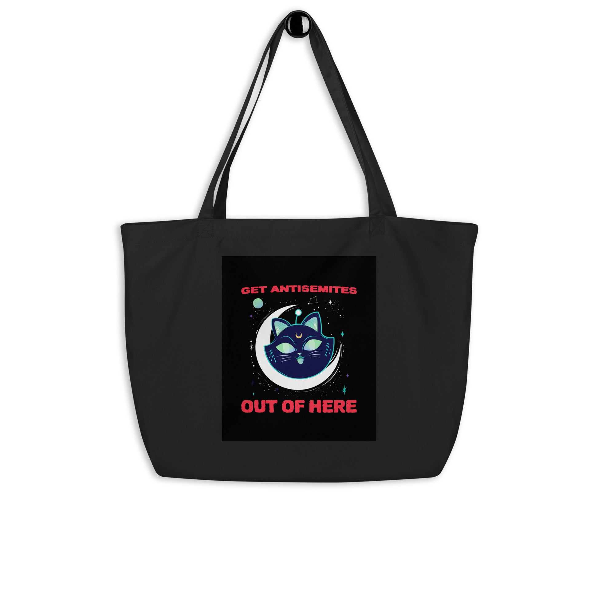 Get Alien Out | Antisemitism | Large Organic Tote Bag Jouparty