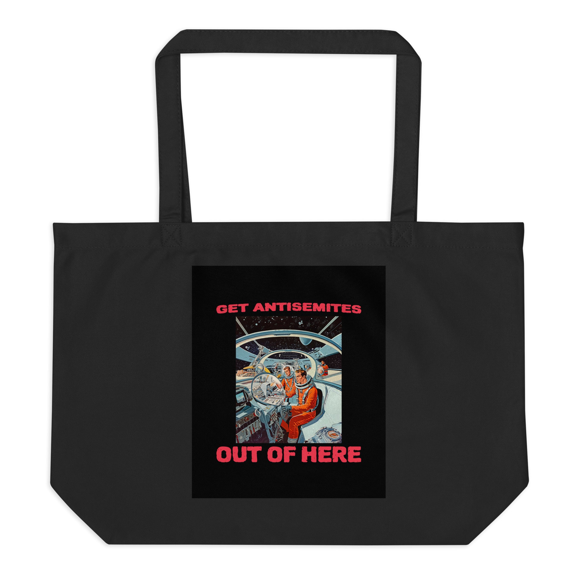 Get Alien Out | Antisemitism | Large Organic Tote Bag Jouparty