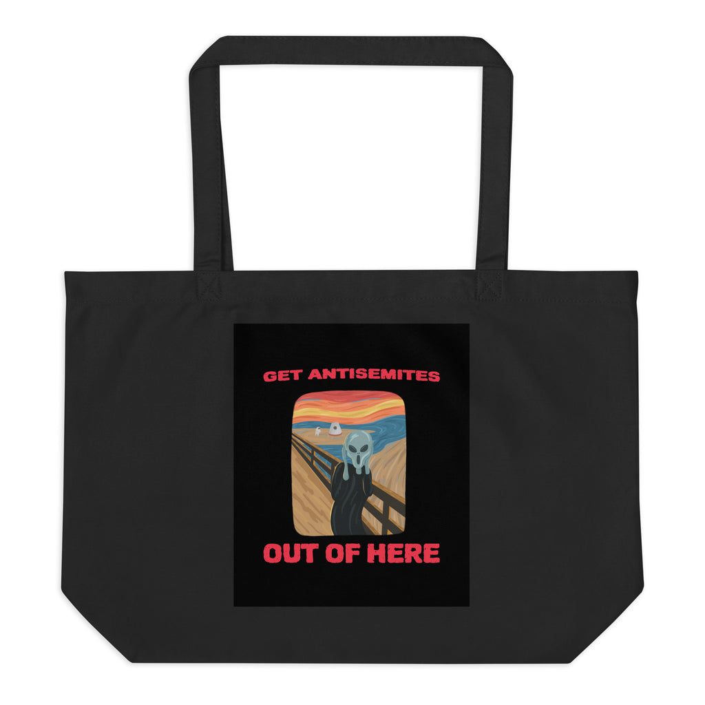 Get Alien Out | Antisemitism | Large Organic Tote Bag Jouparty