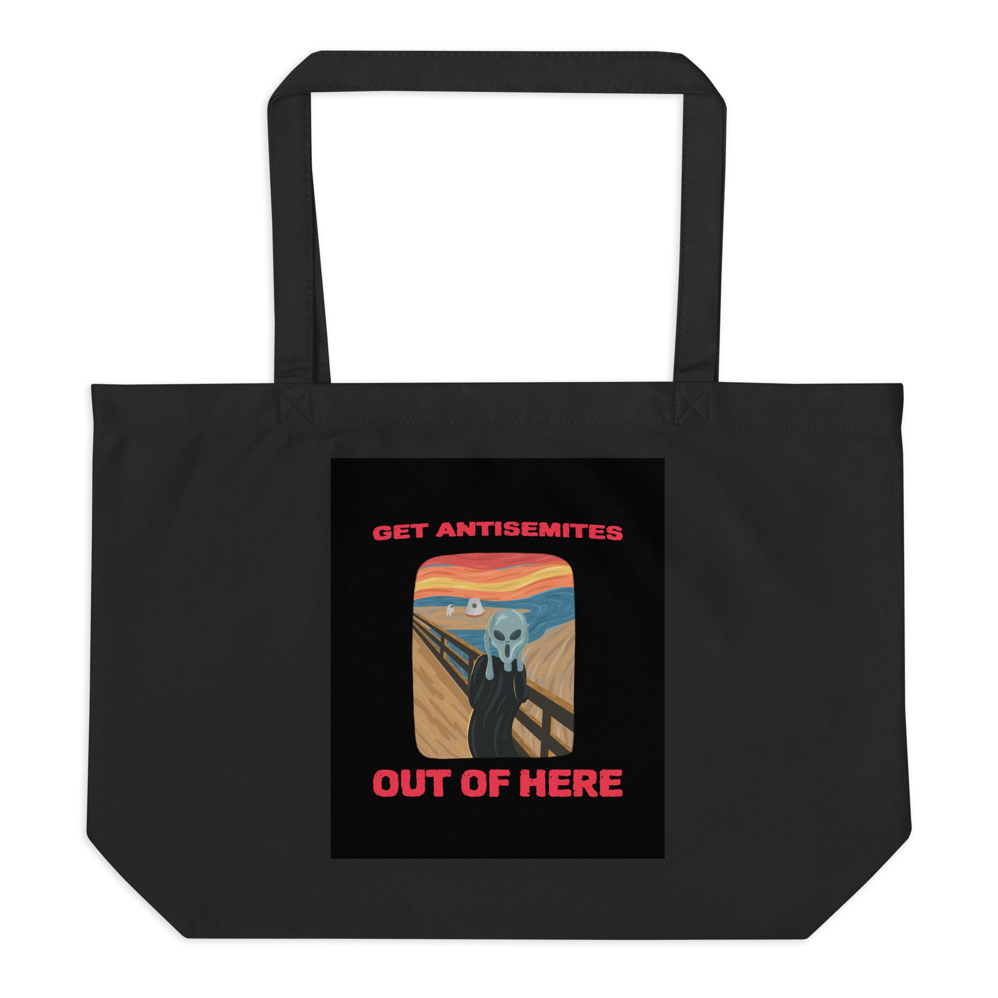 Get Alien Out | Antisemitism | Large Organic Tote Bag Jouparty