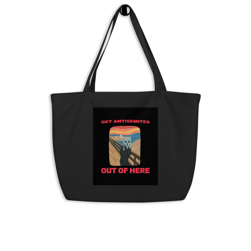 Get Alien Out | Antisemitism | Large Organic Tote Bag Jouparty