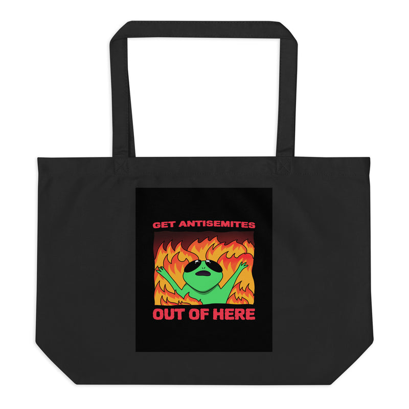 Get Alien Out | Antisemitism | Large Organic Tote Bag