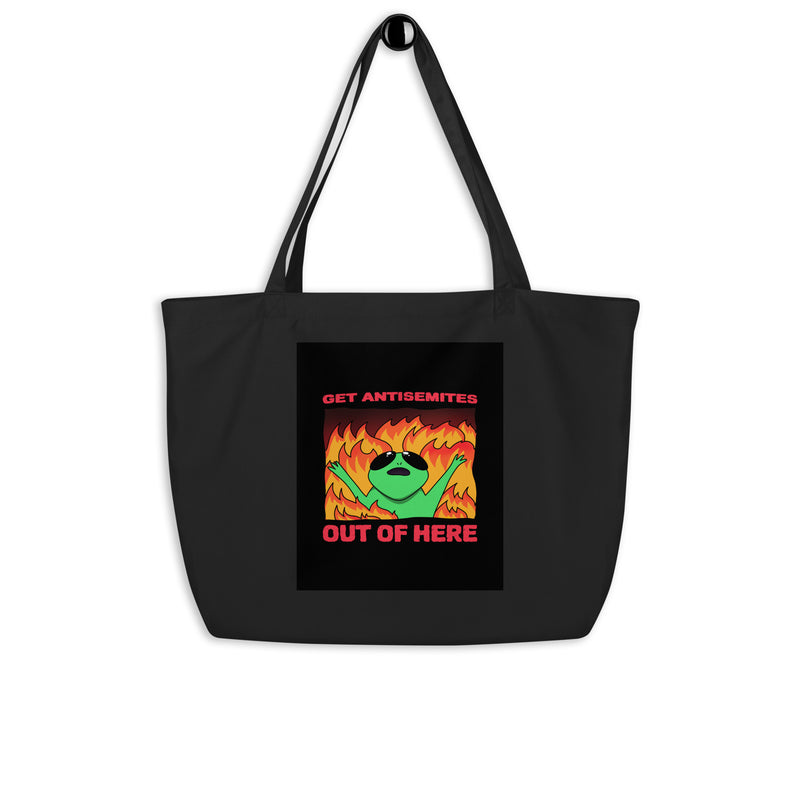Get Alien Out | Antisemitism | Large Organic Tote Bag