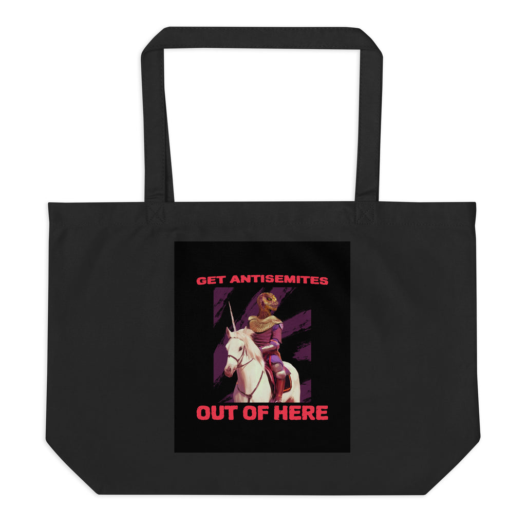 Get Alien Out | Antisemitism | Large Organic Tote Bag Jouparty