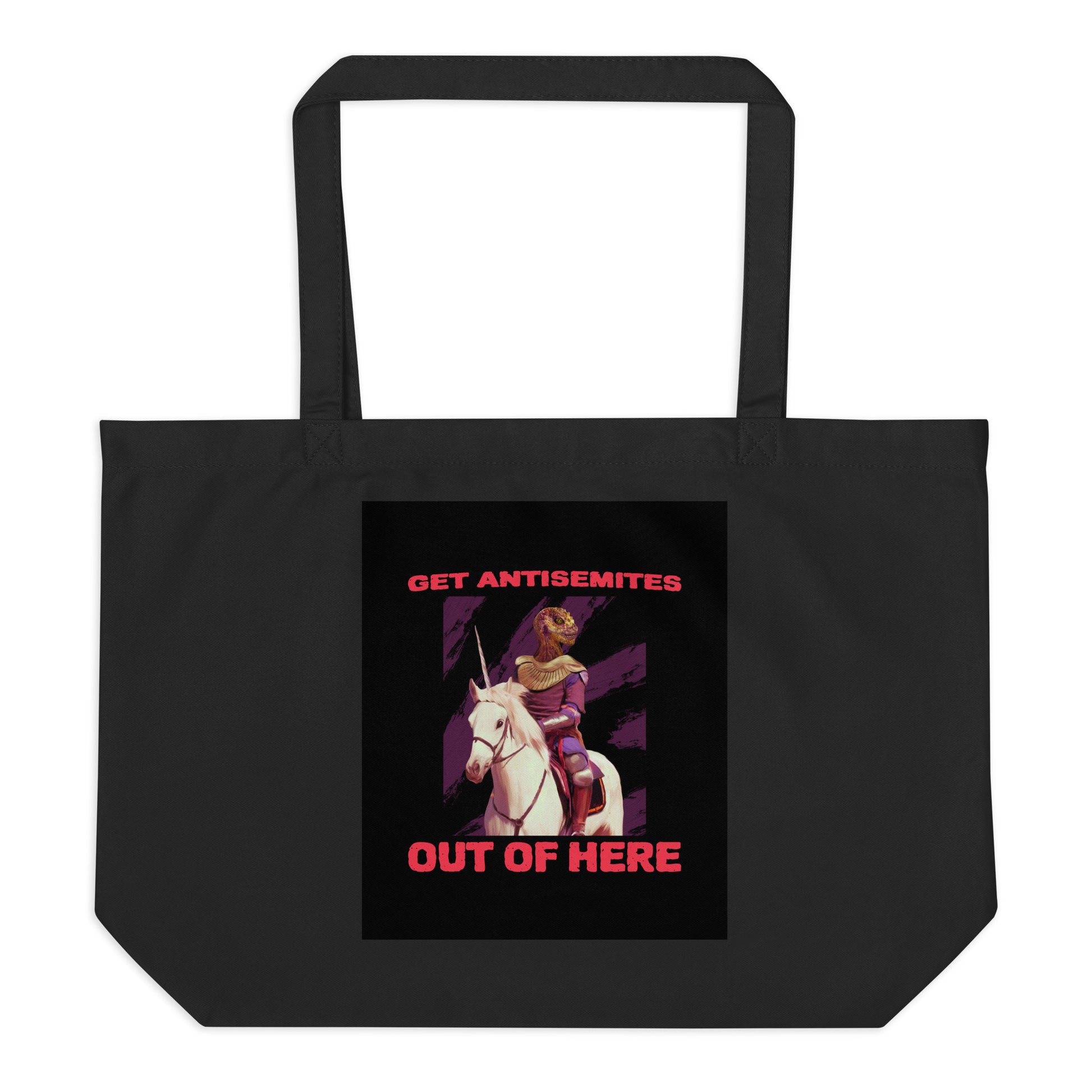 Get Alien Out | Antisemitism | Large Organic Tote Bag Jouparty