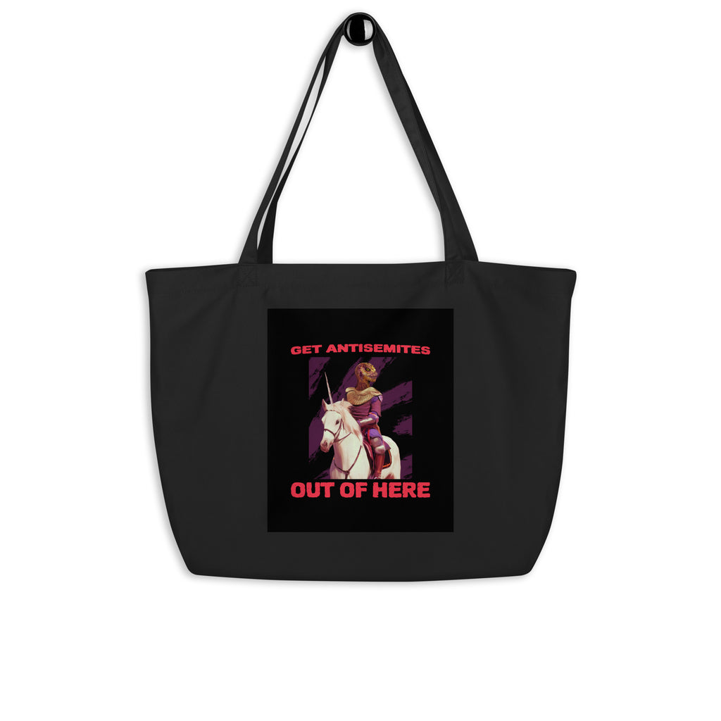 Get Alien Out | Antisemitism | Large Organic Tote Bag Jouparty