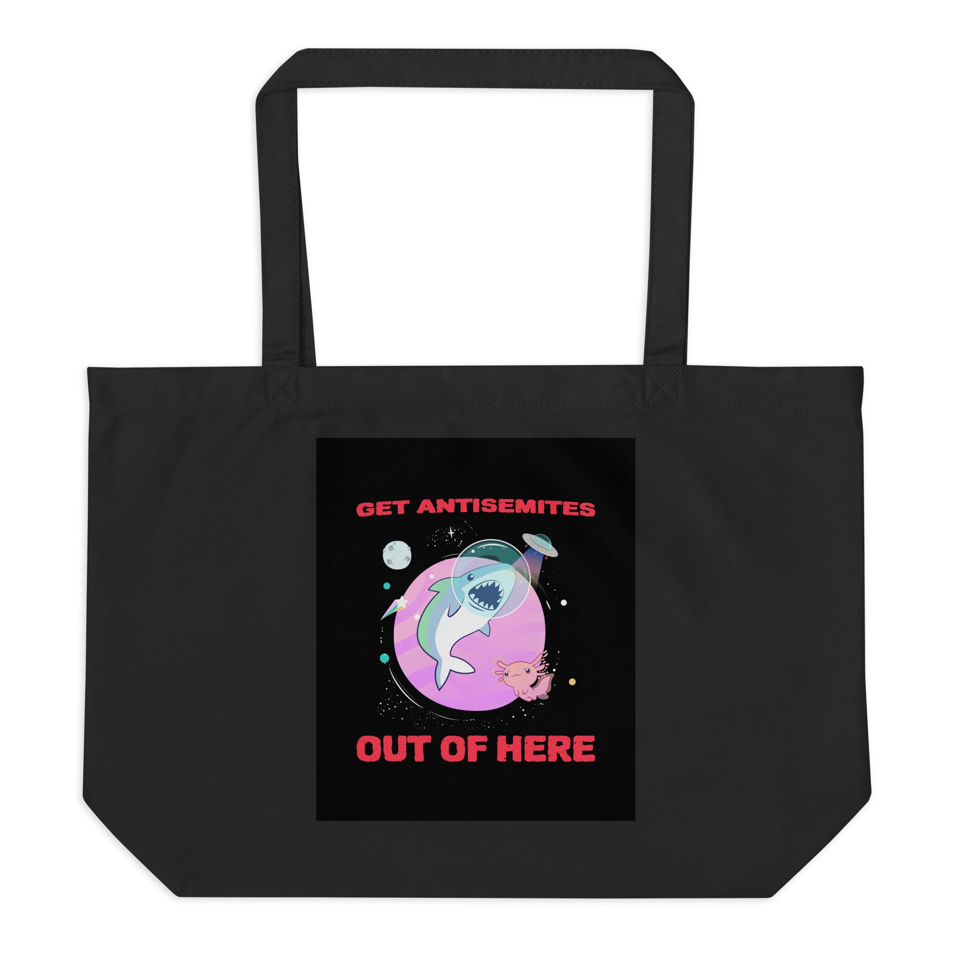 Get Alien Out | Antisemitism | Large Organic Tote Bag