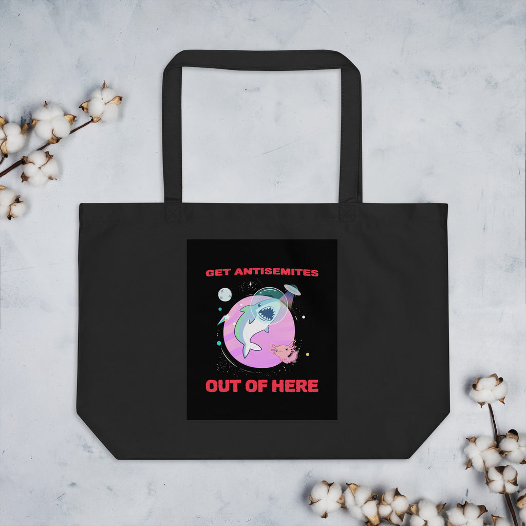 Get Alien Out | Antisemitism | Large Organic Tote Bag