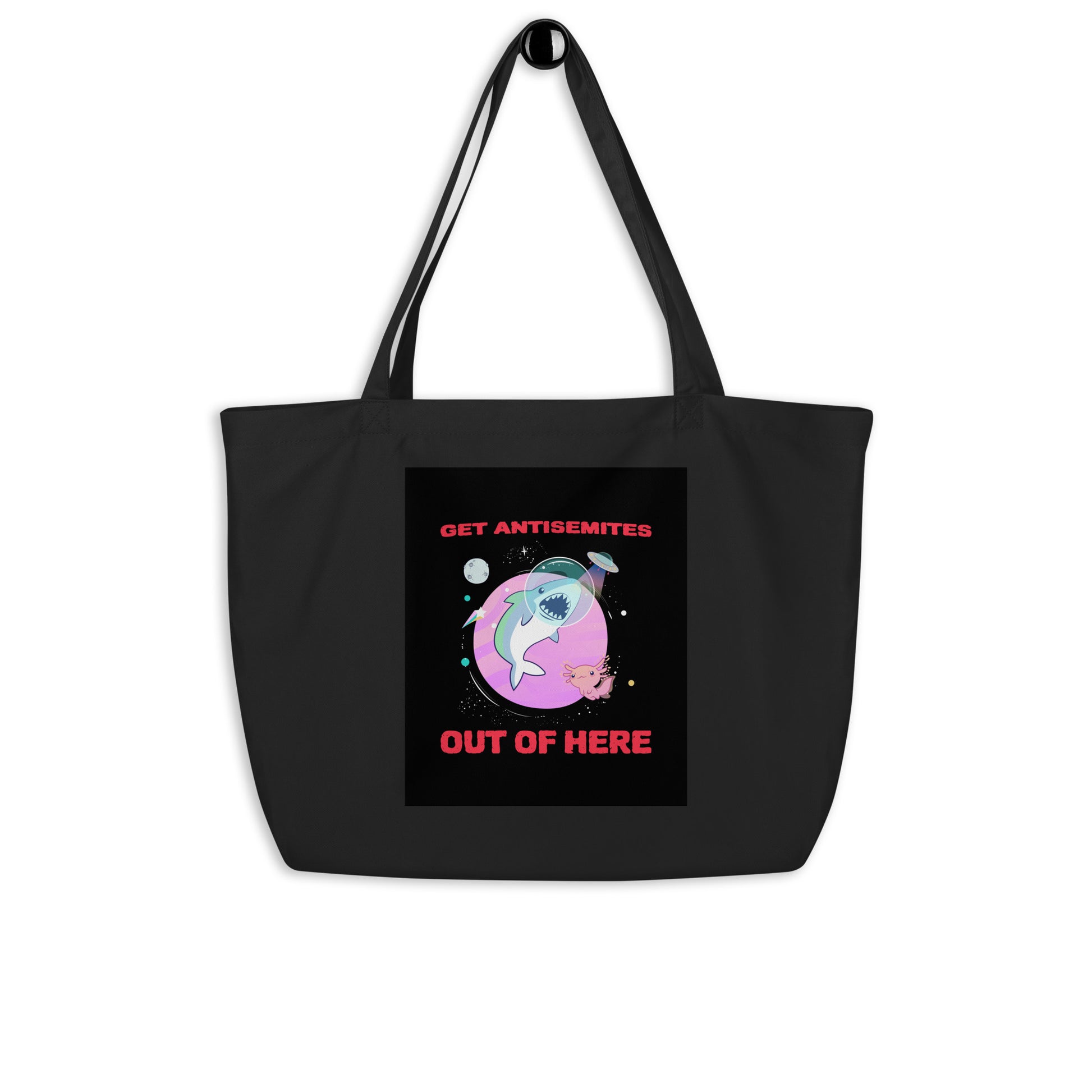 Get Alien Out | Antisemitism | Large Organic Tote Bag