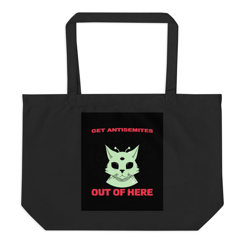 Get Alien Out | Antisemitism | Large Organic Tote Bag Jouparty