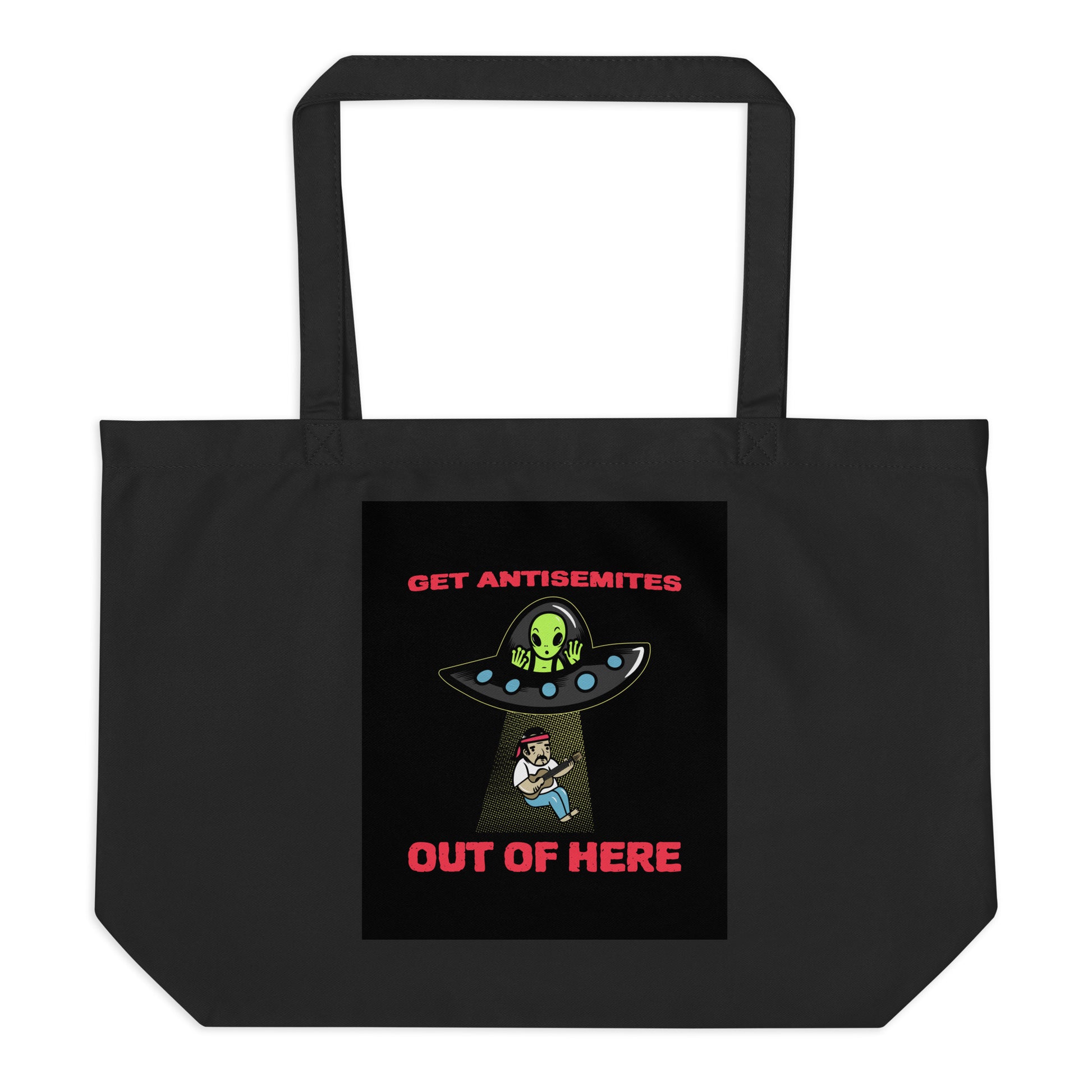 Get Alien Out | Antisemitism | Large Organic Tote Bag Jouparty