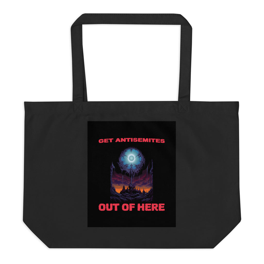 Get Alien Out | Antisemitism | Large Organic Tote Bag Jouparty