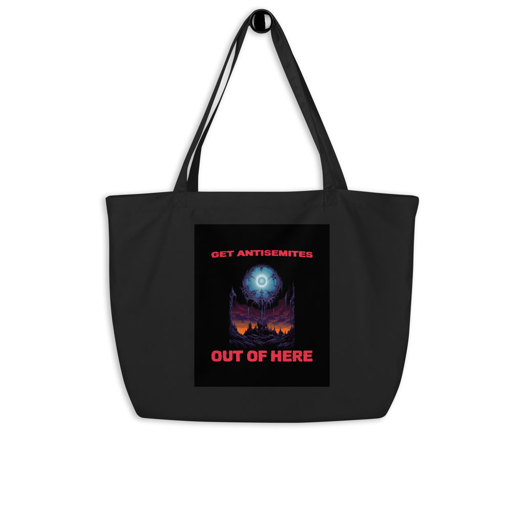 Get Alien Out | Antisemitism | Large Organic Tote Bag Jouparty