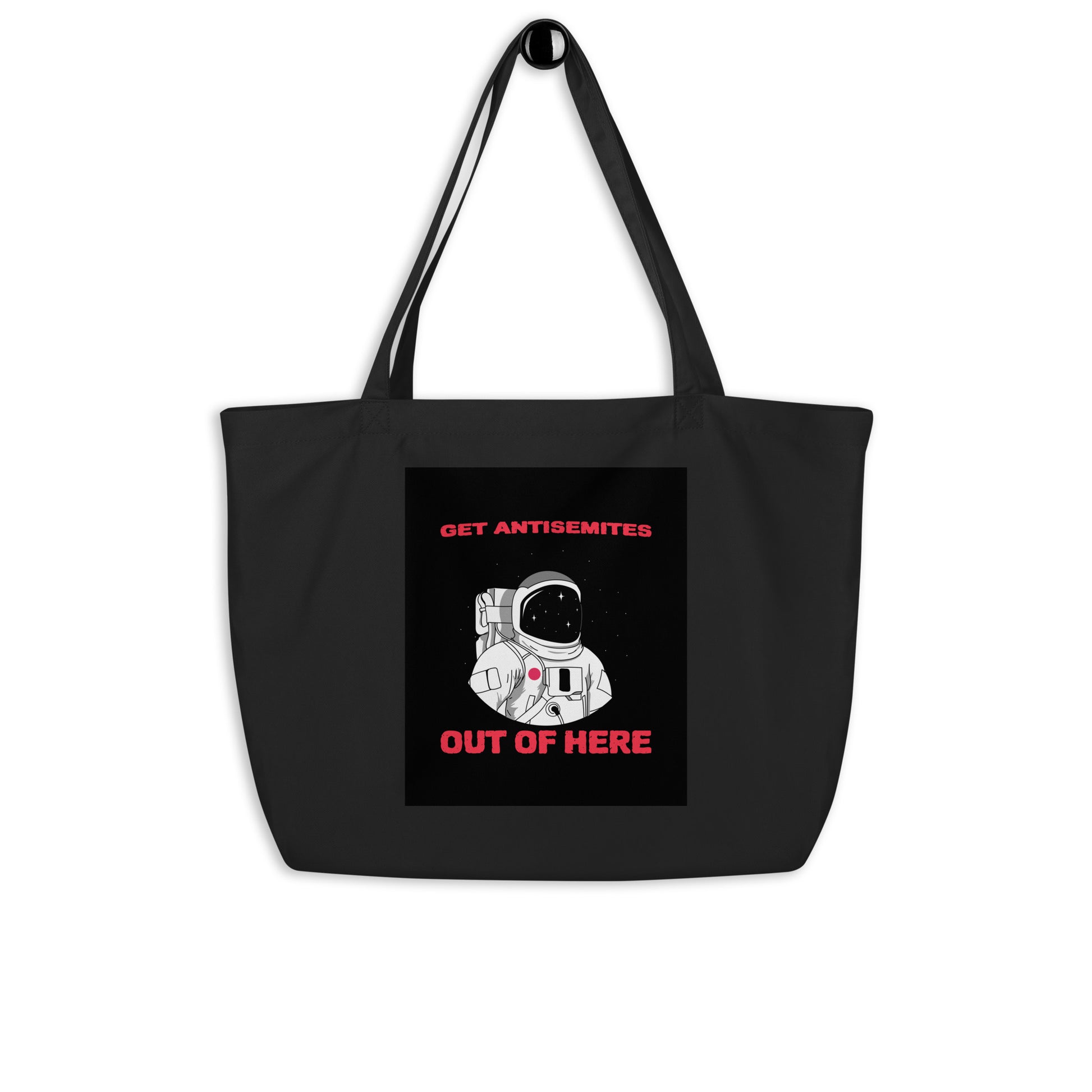 Get Alien Out | Antisemitism | Large Organic Tote Bag Jouparty