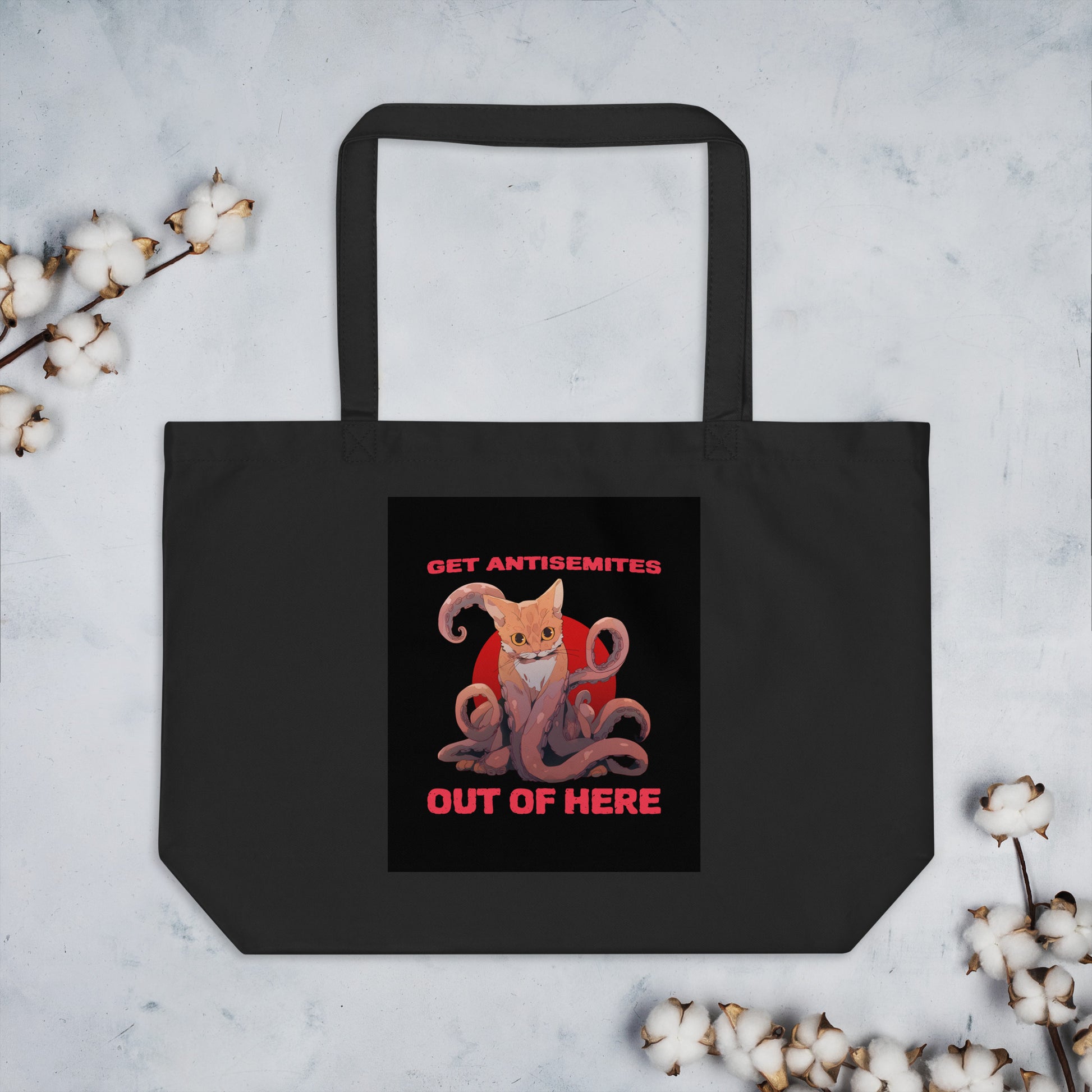 Get Alien Out | Antisemitism | Large Organic Tote Bag Jouparty