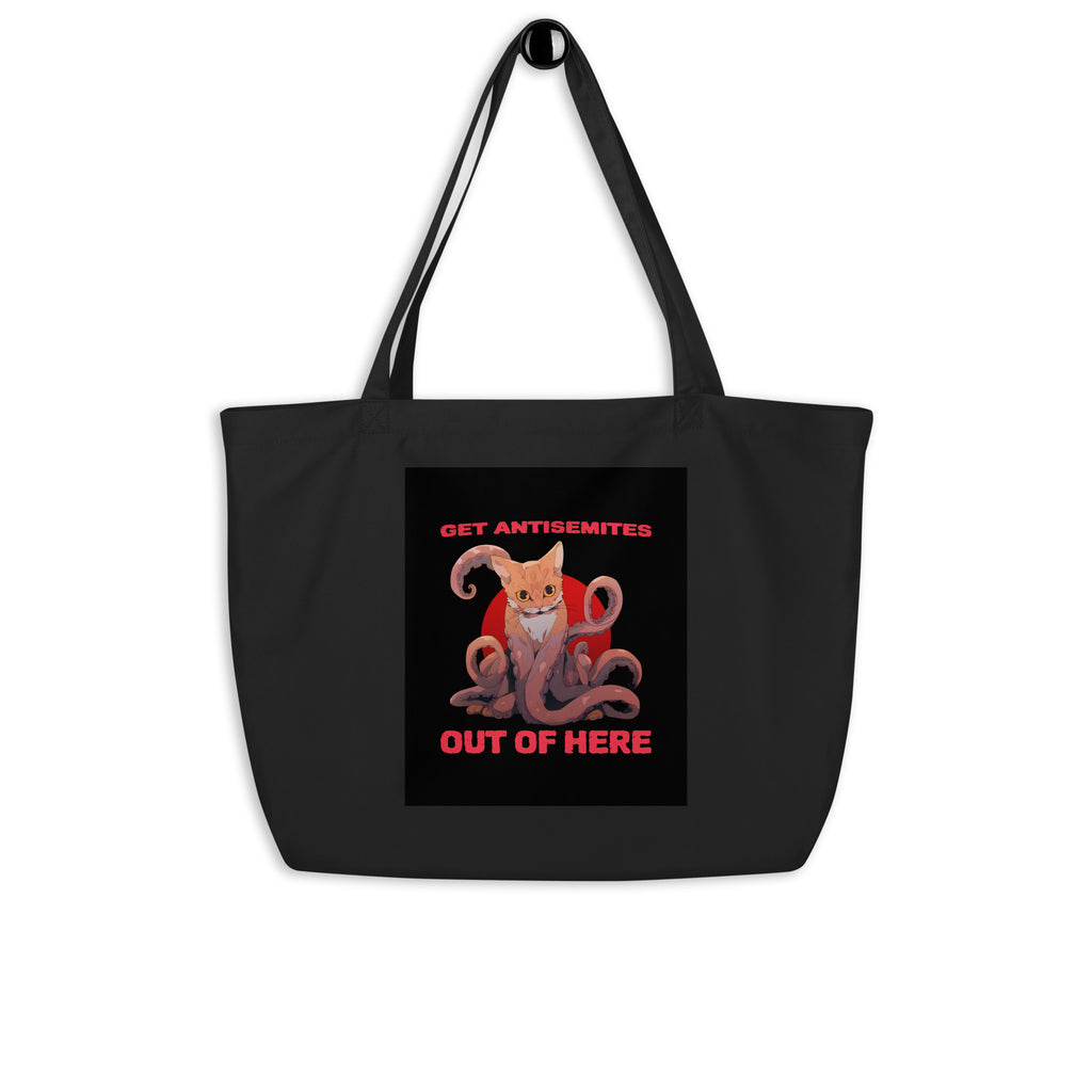 Get Alien Out | Antisemitism | Large Organic Tote Bag Jouparty