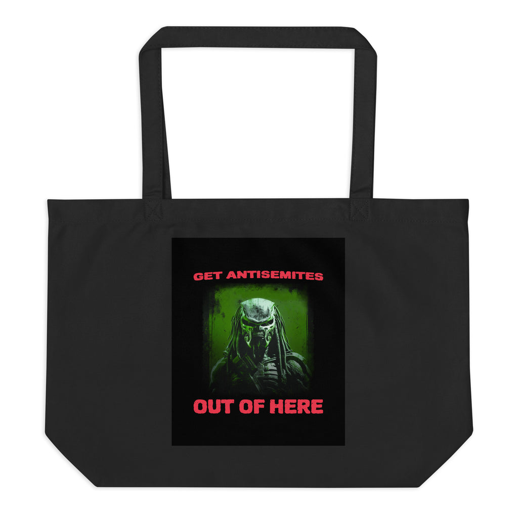 Get Alien Out | Antisemitism | Large Organic Tote Bag Jouparty