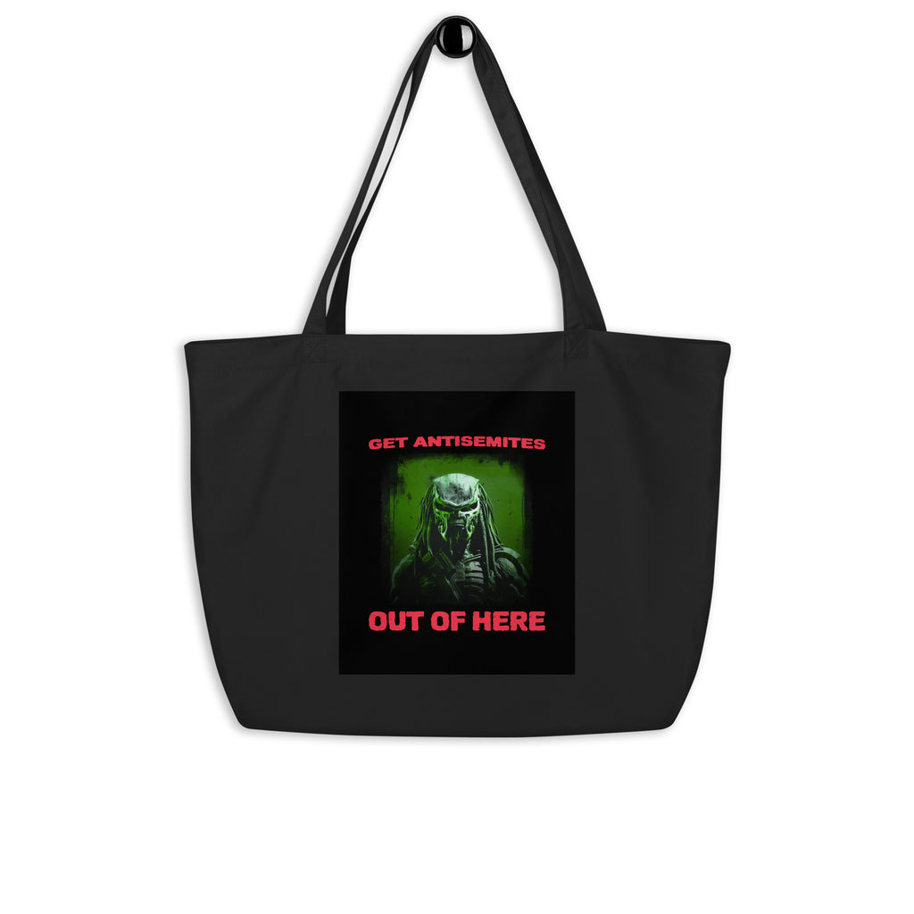 Get Alien Out | Antisemitism | Large Organic Tote Bag Jouparty