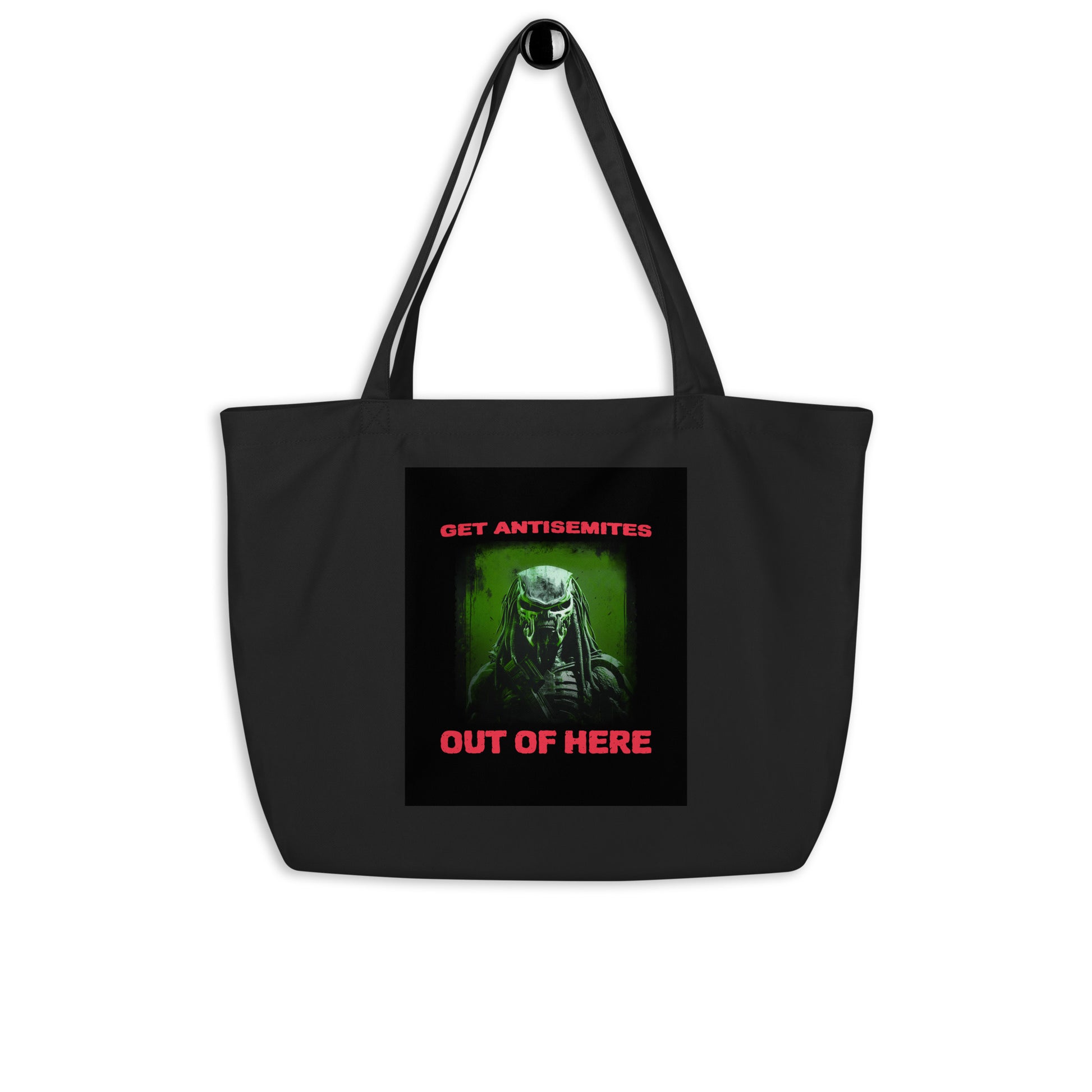 Get Alien Out | Antisemitism | Large Organic Tote Bag Jouparty