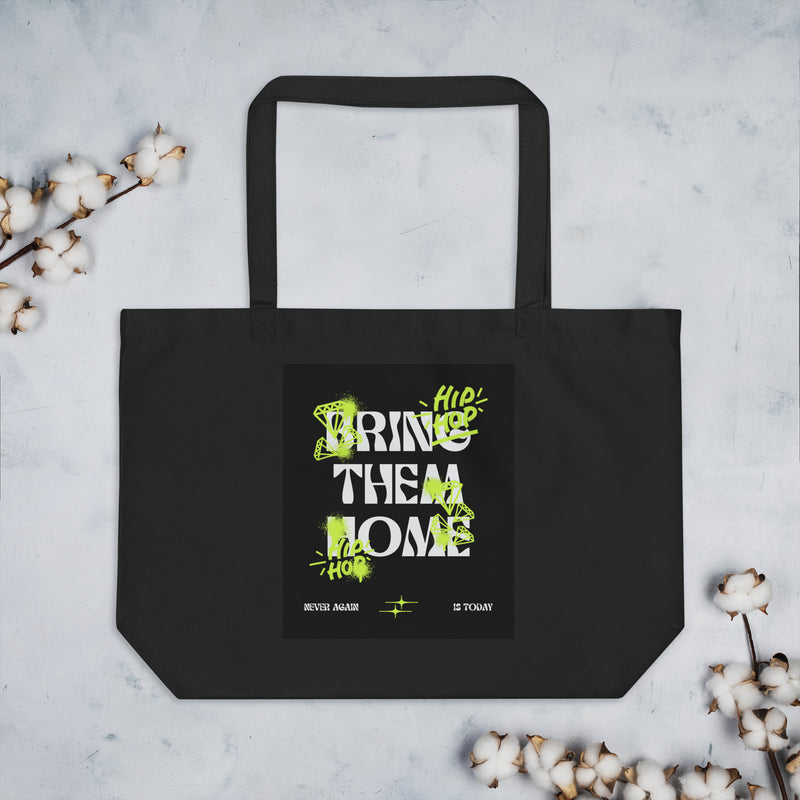 Bring Them Home | Neon Green Edition | Large Organic Tote Bag
