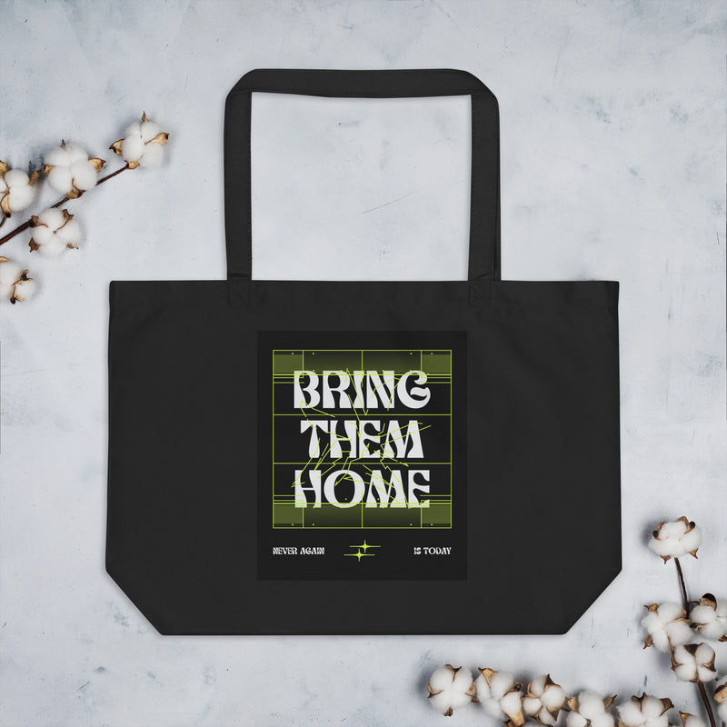 Bring Them Home | Neon Green Edition | Large Organic Tote Bag