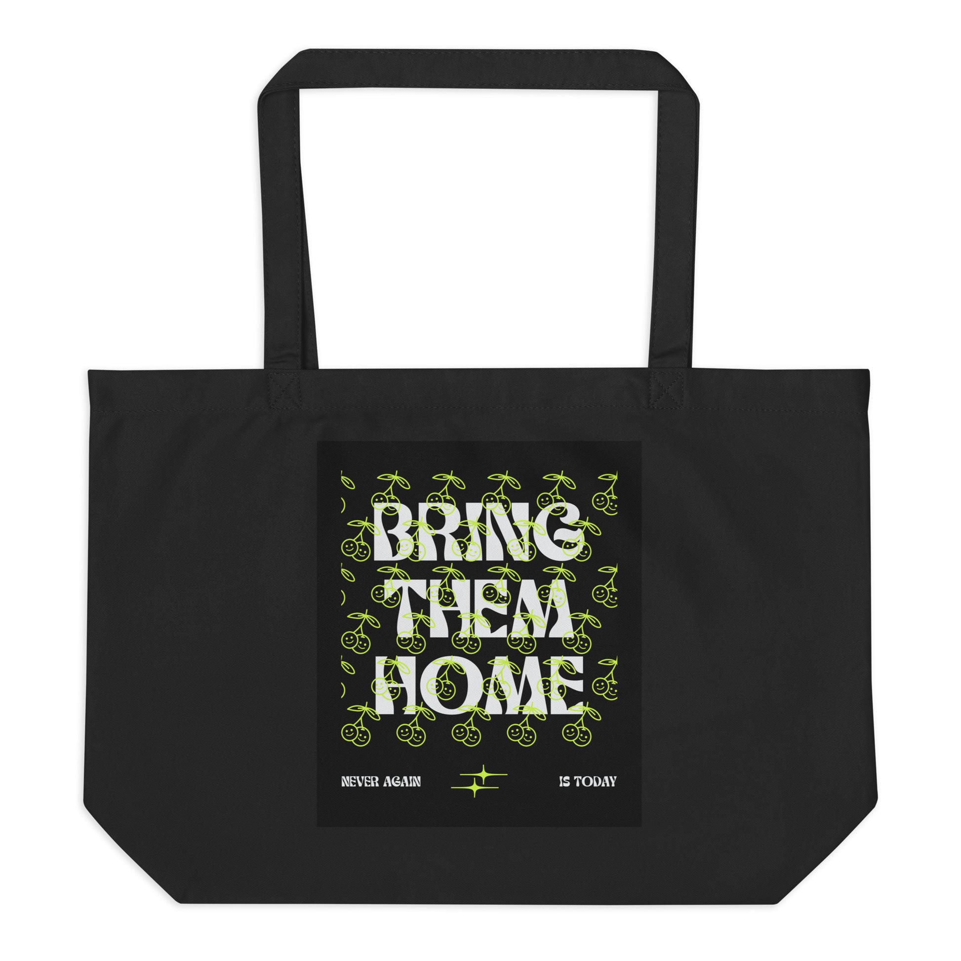 Bring Them Home | Neon Green Edition | Large Organic Tote Bag